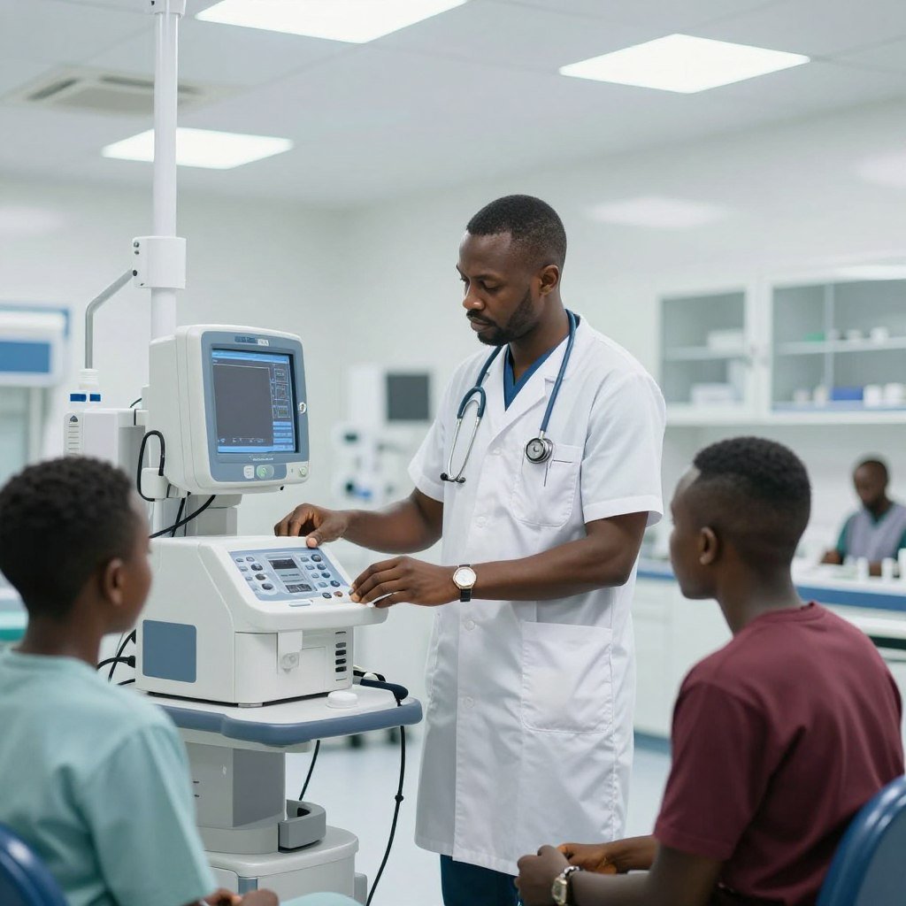 Ugandan healthcare worker in Middle Eastern medical facility