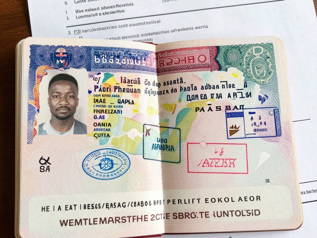Ugandan passport with Middle East visa stamps