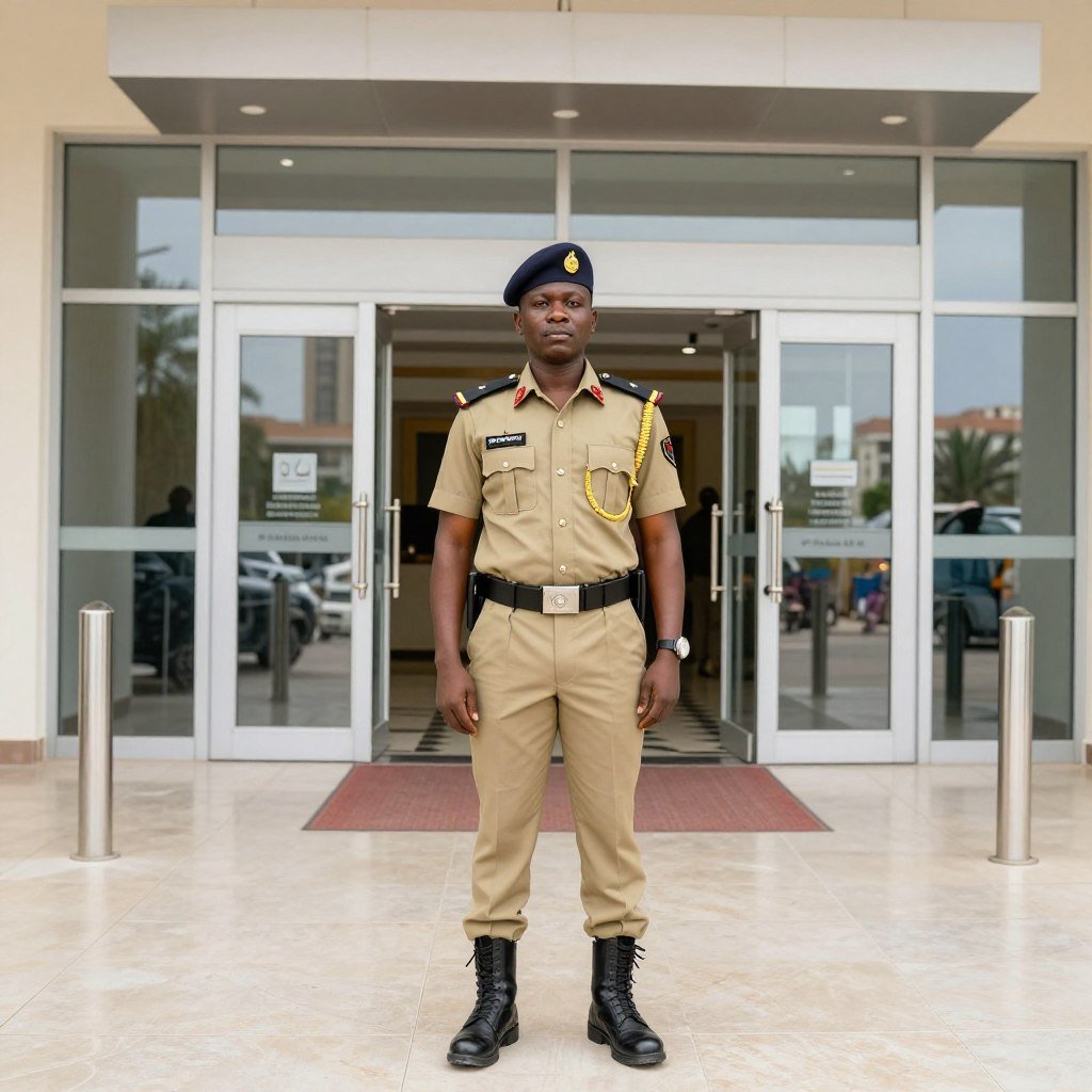 Ugandan security guard working in Middle East